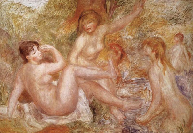 Pierre Renoir Variation of The Bather France oil painting art